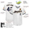 Custom White Navy-Old Gold Authentic Baseball Jersey