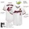 Custom White Crimson-Black Authentic Baseball Jersey