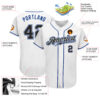 Custom White Black-Royal Authentic Baseball Jersey