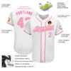 Custom White Medium Pink-Pink Authentic Baseball Jersey