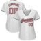 Custom White Medium Pink-Black Authentic Baseball Jersey