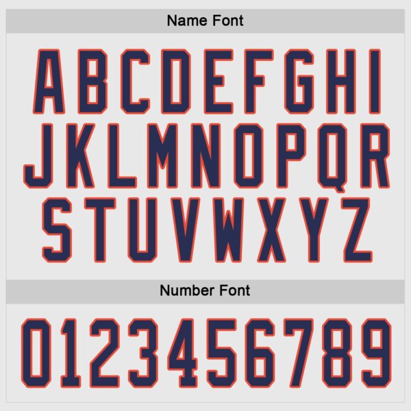 Custom White Navy-Orange Hockey Jersey