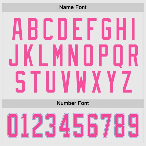 Custom White Pink-Light Blue Hockey Jersey