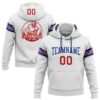 White1093 Custom Stitched White Red-Royal Football Pullover Sweatshirt Hoodie