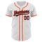 Custom White Navy-Orange Authentic Baseball Jersey