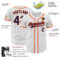 Custom White Navy-Orange Authentic Baseball Jersey