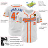 Custom White Orange-Royal Authentic Baseball Jersey