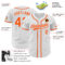 Custom White Orange-Gray Authentic Baseball Jersey
