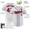 Custom White Red-Navy Authentic Baseball Jersey