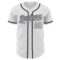 Custom White Silver-Black Authentic Baseball Jersey