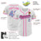Custom White Light Blue Black-Pink Authentic Baseball Jersey