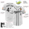 Custom White Black-Gray Authentic Baseball Jersey