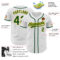 Custom White Green-Gold Authentic Baseball Jersey