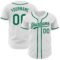Custom White Kelly Green Authentic Baseball Jersey