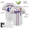 Custom White Royal-Red Authentic Baseball Jersey