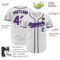 Custom White Purple-Black Authentic Baseball Jersey