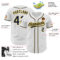 Custom White Navy-Gold Authentic Baseball Jersey