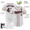 Custom White Black-Crimson Authentic Baseball Jersey