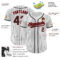 Custom White Black Pinstripe Black-Red Authentic Baseball Jersey