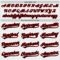 Custom White Black Pinstripe Black-Red Authentic Baseball Jersey