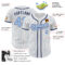 Custom White Light Blue Pinstripe Light Blue-Navy Authentic Baseball Jersey