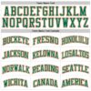 Custom White Kelly Green Pinstripe Kelly Green-Orange Authentic Basketball Jersey