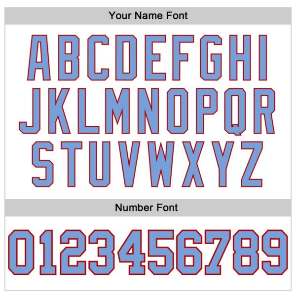 Custom White Light Blue Pinstripe Light Blue-Red Authentic Basketball Jersey