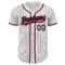Custom White Black Pinstripe Crimson Authentic Baseball Jersey