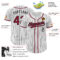 Custom White Black Pinstripe Crimson Authentic Baseball Jersey