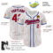 Custom White Red Pinstripe Red-Royal Authentic Baseball Jersey