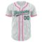 Custom White Kelly Green Pinstripe Kelly Green-Pink Authentic Baseball Jersey