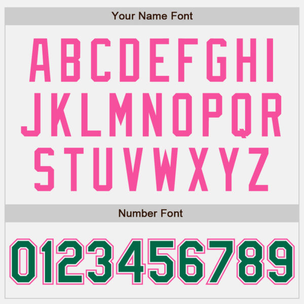 Custom White Kelly Green Pinstripe Kelly Green-Pink Authentic Baseball Jersey