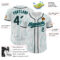 Custom White Teal Pinstripe Black Authentic Baseball Jersey