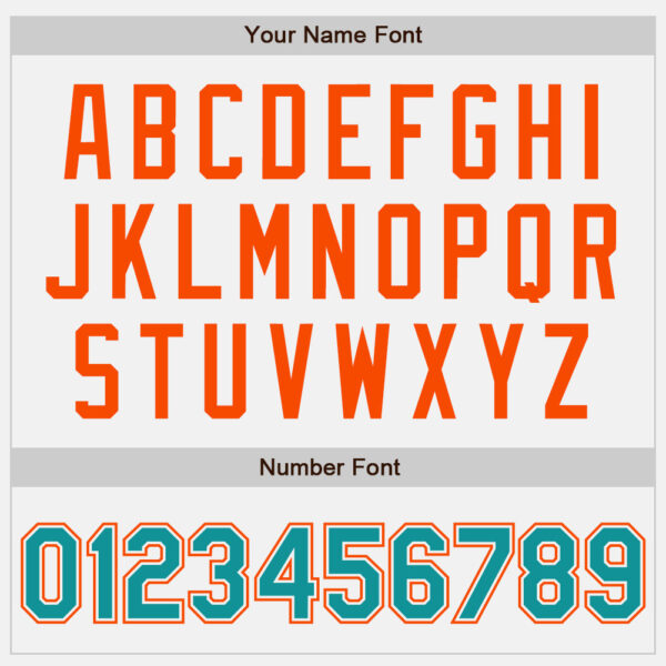 Custom White Teal Pinstripe Teal-Orange Authentic Baseball Jersey