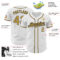 Custom White Old Gold-Black Authentic Baseball Jersey