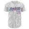 Custom White Black Pinstripe Tie Dye Authentic Baseball Jersey
