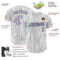 Custom White Black Pinstripe Tie Dye Authentic Baseball Jersey