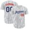 Custom White Navy Pinstripe Red Authentic Baseball Jersey