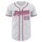Custom White Light Blue Pinstripe Red Authentic Baseball Jersey