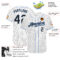 Custom White Black Pinstripe Light Blue Authentic Baseball Jersey