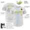 Custom White Light Blue-Yellow Authentic Baseball Jersey