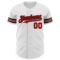 Custom White Red-Black Authentic Baseball Jersey