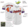 Custom White Orange-Royal Authentic Baseball Jersey