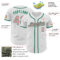 Custom White Medium Pink-Kelly Green Authentic Baseball Jersey