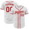 Custom White Red Authentic Baseball Jersey