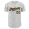 Custom White Black Pinstripe Old Gold Authentic Baseball Jersey