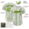 Custom White (Black Neon Green Pinstripe) Neon Green-Black Authentic Baseball Jersey