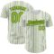 Custom White (Black Neon Green Pinstripe) Neon Green-Black Authentic Baseball Jersey