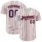 Custom White (Royal Orange Pinstripe) Orange-Royal Authentic Baseball Jersey