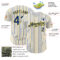 Custom White (Royal Yellow Pinstripe) Royal-Yellow Authentic Baseball Jersey